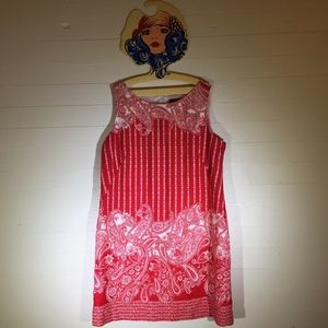 Signature Robbie Bee Womens Red Beaded Dress 16